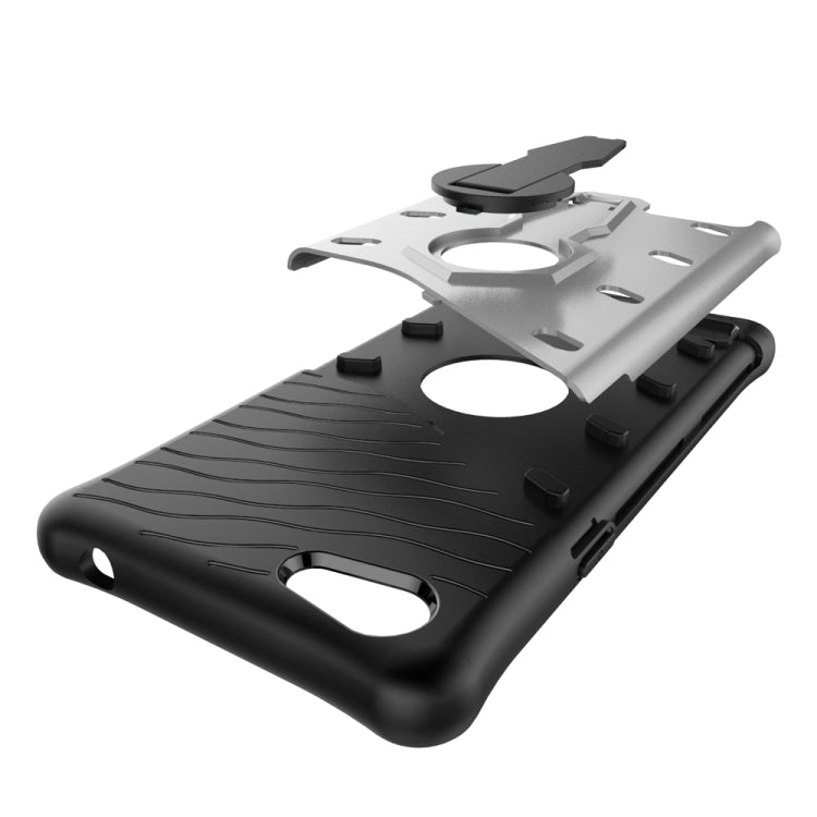 For OPPO A33 / Neo 7 Shock-Resistant 360 Degree Spin Sniper Hybrid Case TPU + PC Combination Case with Holder