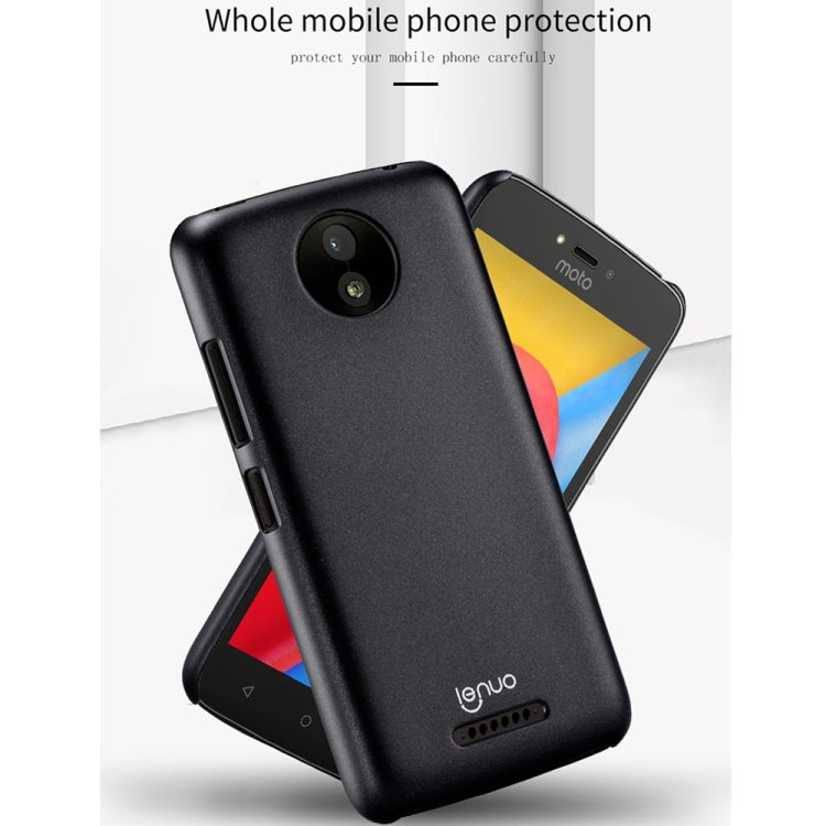 Lenuo for Motorola Moto C Plus PC Ultra-thin Impact Protection Case(Gold)