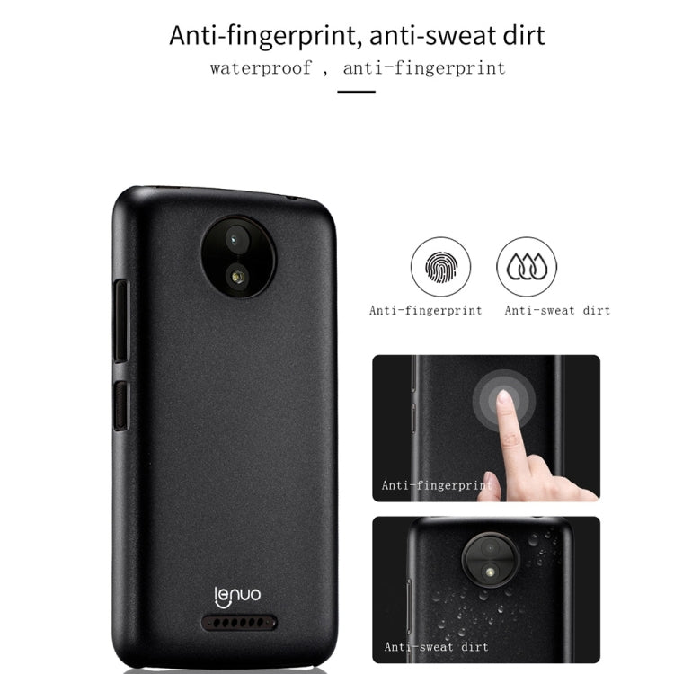 Lenuo for Motorola Moto C Plus PC Ultra-thin Impact Protection Case(Gold)