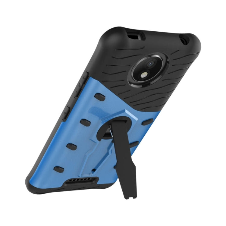 For Motorola Moto C Plus Shock-Resistant 360 Degree Spin Sniper Hybrid Cover TPU + PC Combination Case with Holder