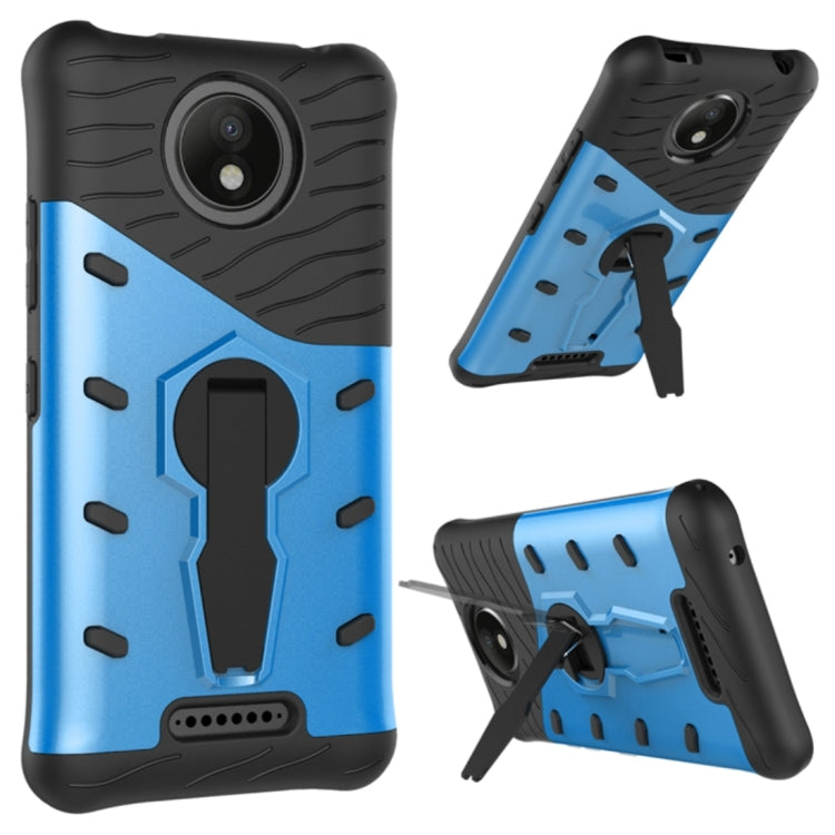 For Motorola Moto C Plus Shock-Resistant 360 Degree Spin Sniper Hybrid Cover TPU + PC Combination Case with Holder