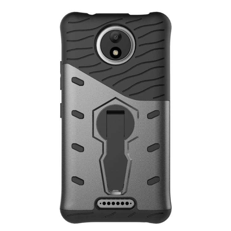 For Motorola Moto C Shock-Resistant 360 Degree Spin Sniper Hybrid Cover TPU + PC Combination Case with Holder