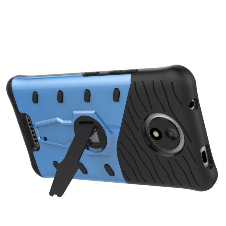 For Motorola Moto C Shock-Resistant 360 Degree Spin Sniper Hybrid Cover TPU + PC Combination Case with Holder