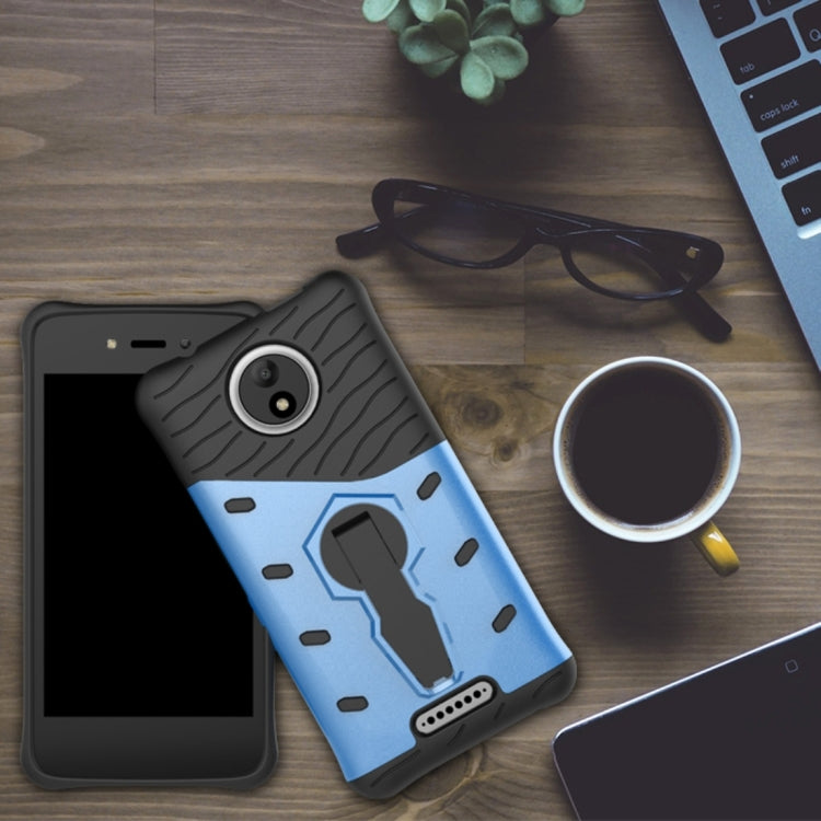 For Motorola Moto C Shock-Resistant 360 Degree Spin Sniper Hybrid Cover TPU + PC Combination Case with Holder
