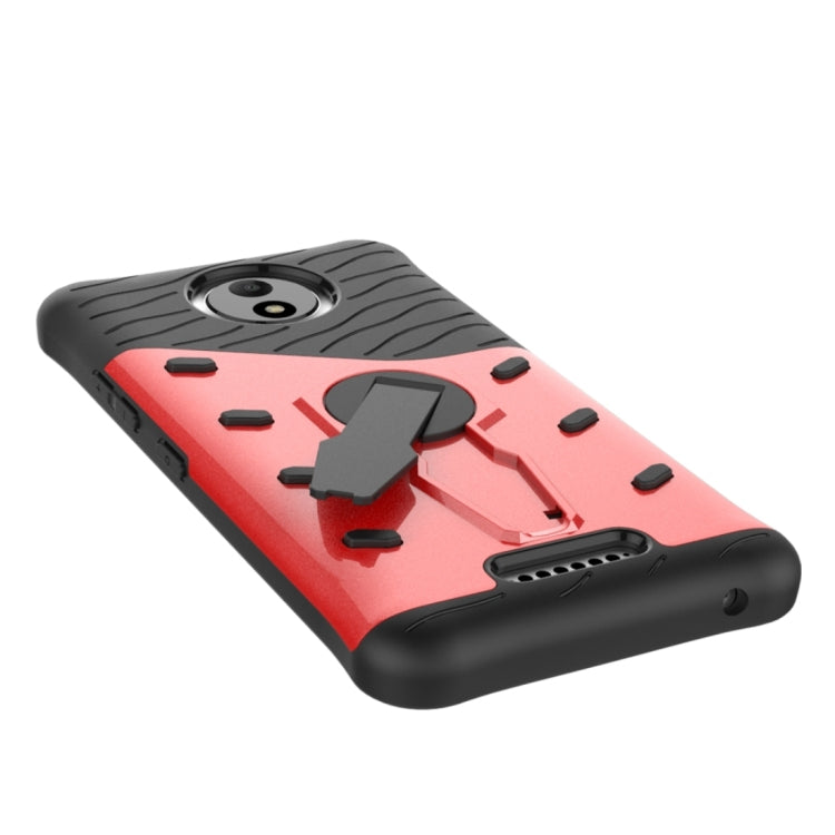 For Motorola Moto C Shock-Resistant 360 Degree Spin Sniper Hybrid Cover TPU + PC Combination Case with Holder