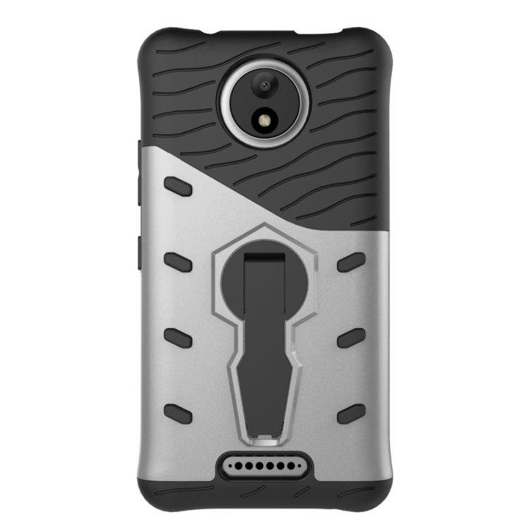 For Motorola Moto C Shock-Resistant 360 Degree Spin Sniper Hybrid Cover TPU + PC Combination Case with Holder