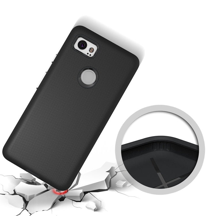 For Google Pixel 2 XL Anti-slip Armor Texture TPU + PC Protective Case Back Cover Shell
