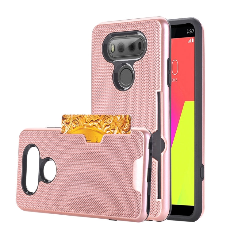 For LG V20 Dream Network Dropproof Protective Back Cover Case with Card Slots