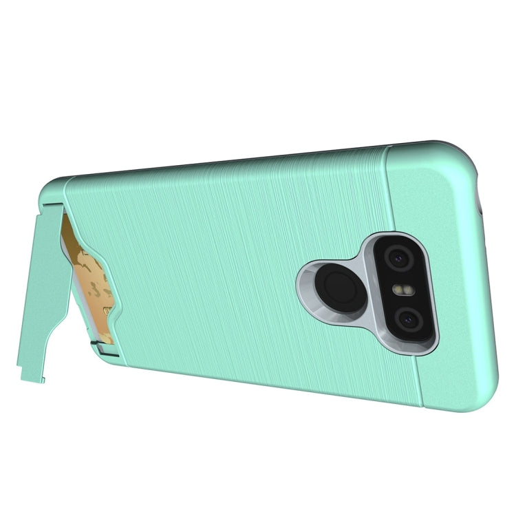 For LG G6 Brushed Texture Separable PC + TPU Protective Combination Back Case with Holder & Card Slot