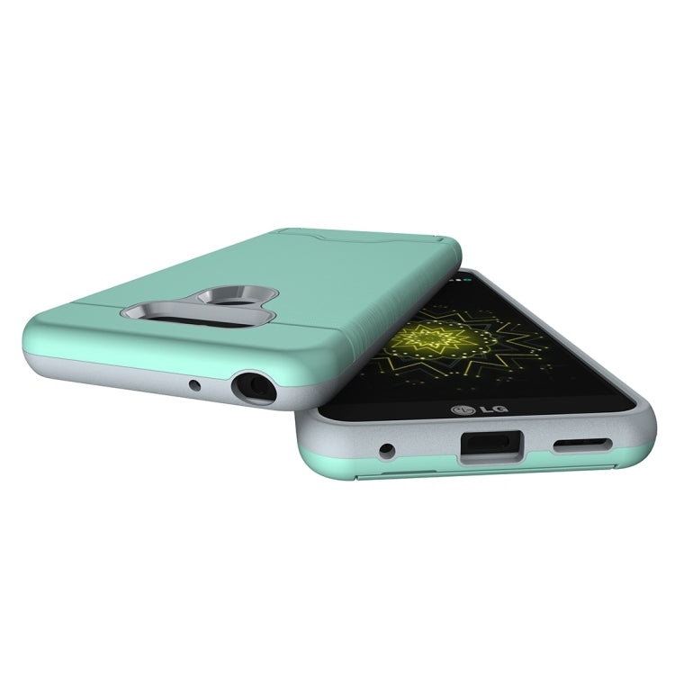 For LG G6 Brushed Texture Separable PC + TPU Protective Combination Back Case with Holder & Card Slot