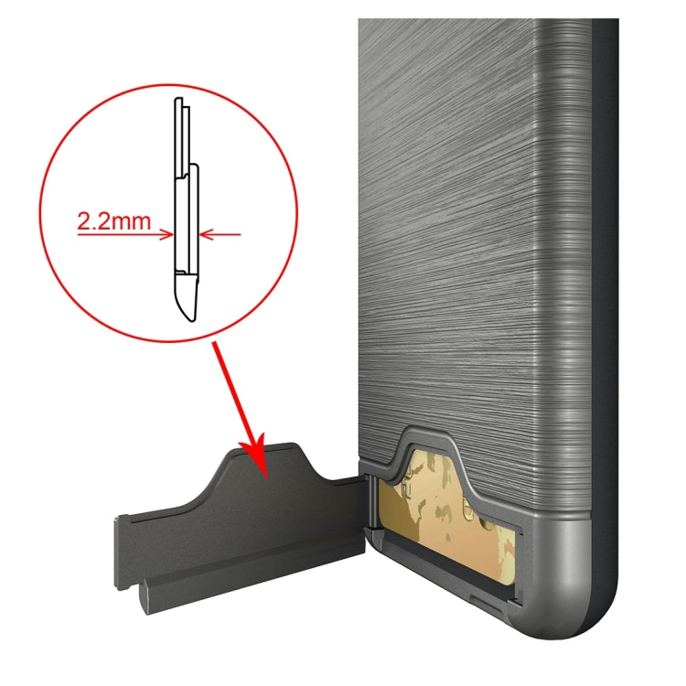 For LG G6 Brushed Texture Separable PC + TPU Protective Combination Back Case with Holder & Card Slot