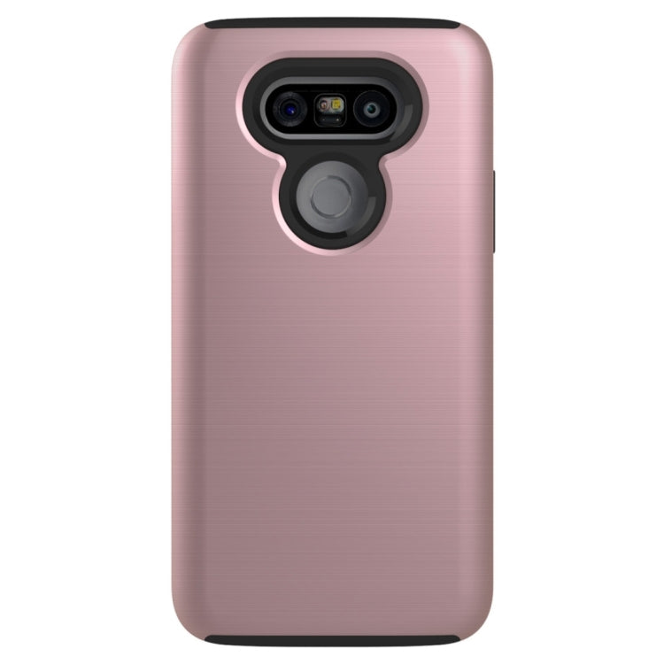 For LG G5 Simple Brushed Texture 2 in 1 PC + TPU Combination Protective Case