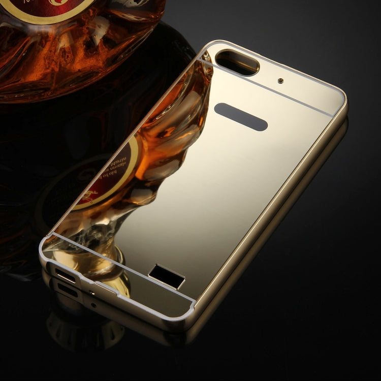 For Huawei Honor 4C Mirror Push Pull Back Shell Cover + Electroplating Bumper Frame Protective Combination Case