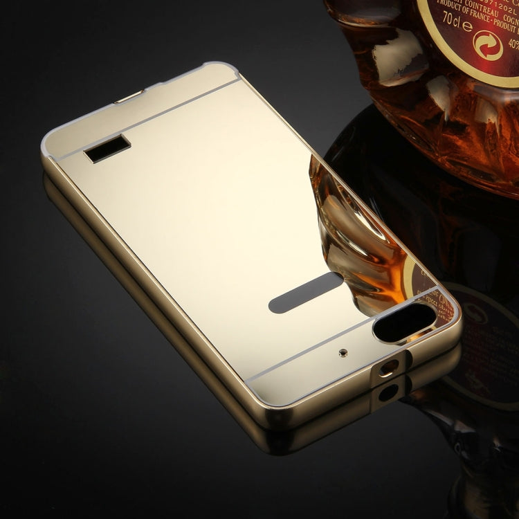 For Huawei Honor 4C Mirror Push Pull Back Shell Cover + Electroplating Bumper Frame Protective Combination Case