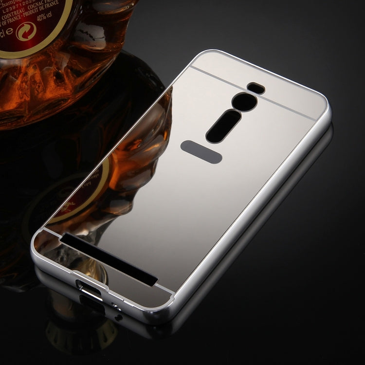 For Asus Zenfone 2 / ZE551ML Mirror Push Pull Back Shell Cover + Electroplating Bumper Frame Protective Combination Case