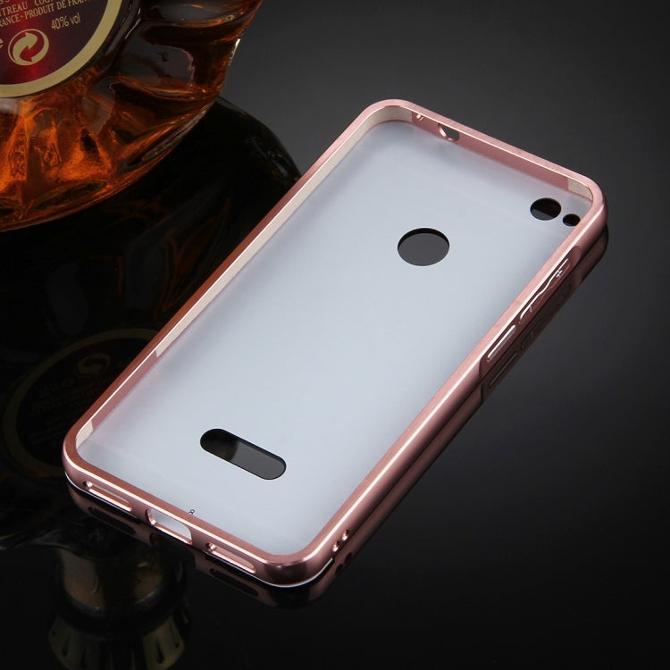 For Huawei Honor 8 Youth Editon Mirror Push Pull Back Shell Cover + Electroplating Bumper Frame Protective Combination Case