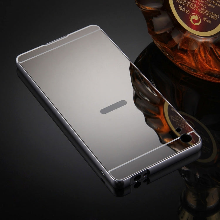 For Sony Xperia XA Ultra Mirror Push Pull Back Shell Cover + Electroplating Bumper Frame Protective Combination Case