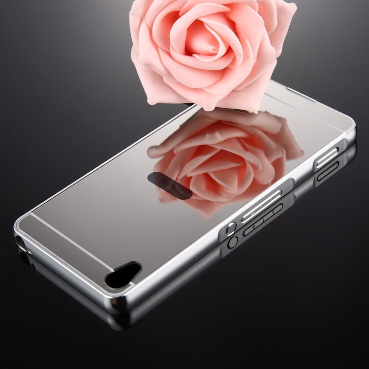 For Sony Xperia XA Mirror Push Pull Back Shell Cover + Electroplating Bumper Frame Protective Combination Case