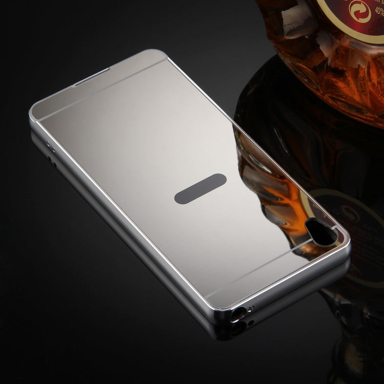 For Sony Xperia XA Mirror Push Pull Back Shell Cover + Electroplating Bumper Frame Protective Combination Case