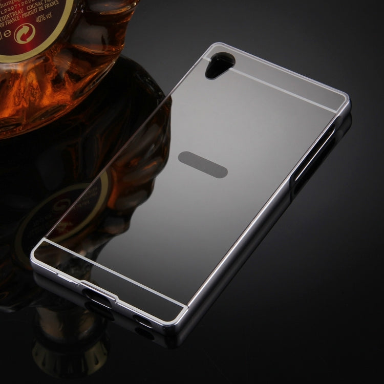 For Sony Xperia Z5 Premium Mirror Push Pull Back Shell Cover + Electroplating Bumper Frame Protective Combination Case