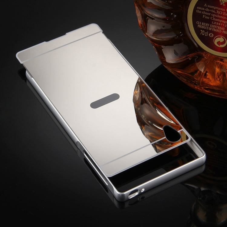 For Sony Xperia Z5 Premium Mirror Push Pull Back Shell Cover + Electroplating Bumper Frame Protective Combination Case
