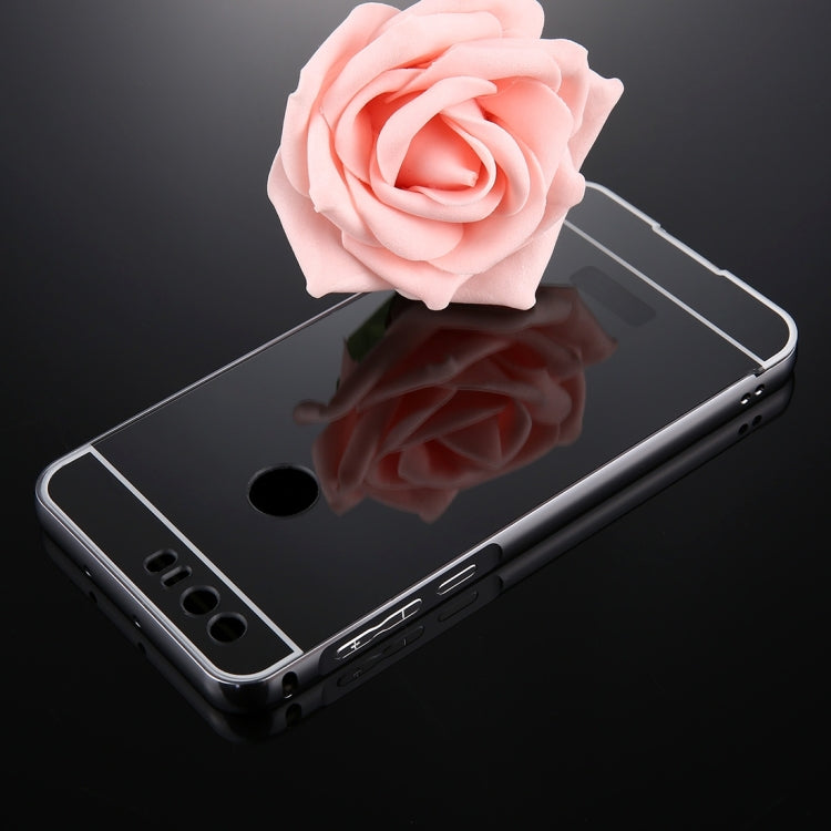 For Huawei Honor 8 Mirror Push Pull Back Shell Cover + Electroplating Bumper Frame Protective Combination Case