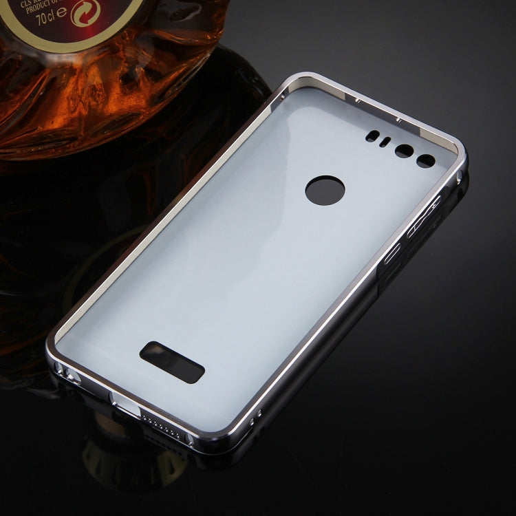 For Huawei Honor 8 Mirror Push Pull Back Shell Cover + Electroplating Bumper Frame Protective Combination Case