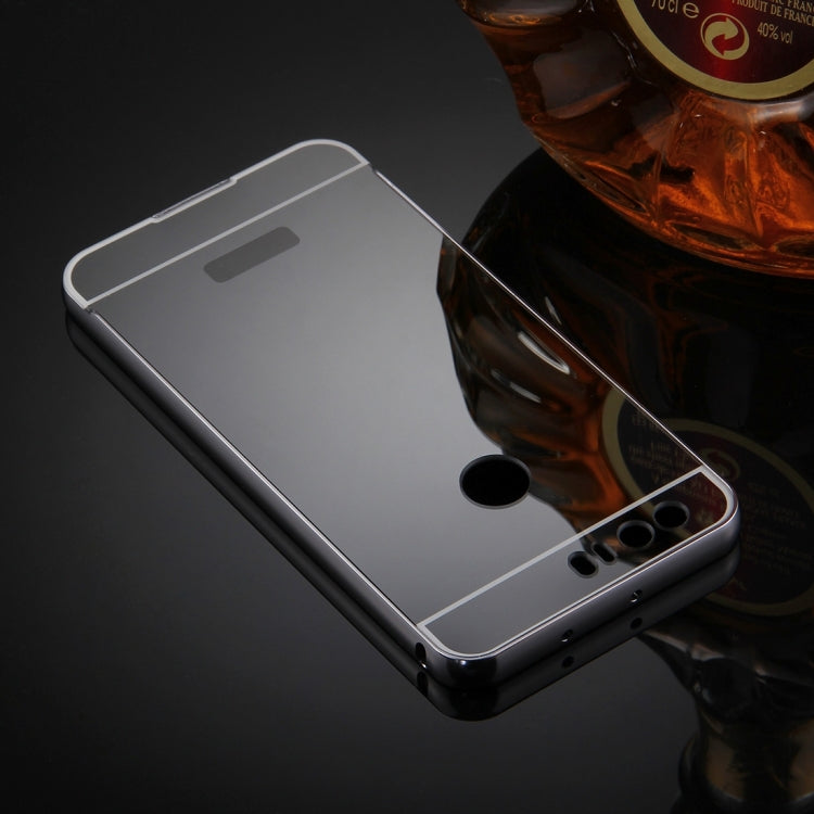 For Huawei Honor 8 Mirror Push Pull Back Shell Cover + Electroplating Bumper Frame Protective Combination Case