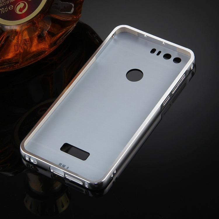 For Huawei Honor 8 Mirror Push Pull Back Shell Cover + Electroplating Bumper Frame Protective Combination Case