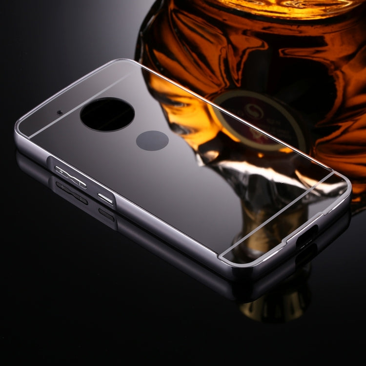 For Motorola Moto G5 Mirror Push Pull Back Shell Cover + Electroplating Bumper Frame Protective Combination Case