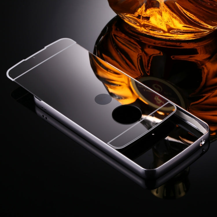 For Motorola Moto G5 Mirror Push Pull Back Shell Cover + Electroplating Bumper Frame Protective Combination Case