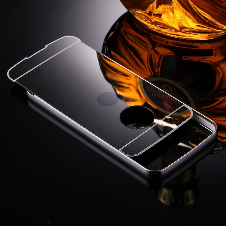 For Motorola Moto G5 Plus Mirror Push Pull Back Shell Cover + Electroplating Bumper Frame Protective Combination Case