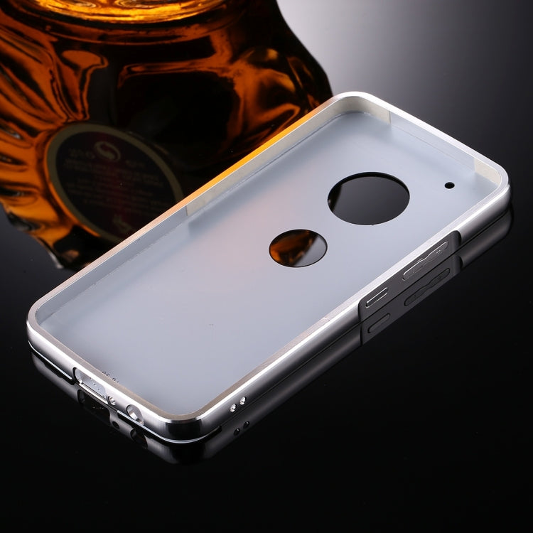For Motorola Moto G5 Plus Mirror Push Pull Back Shell Cover + Electroplating Bumper Frame Protective Combination Case