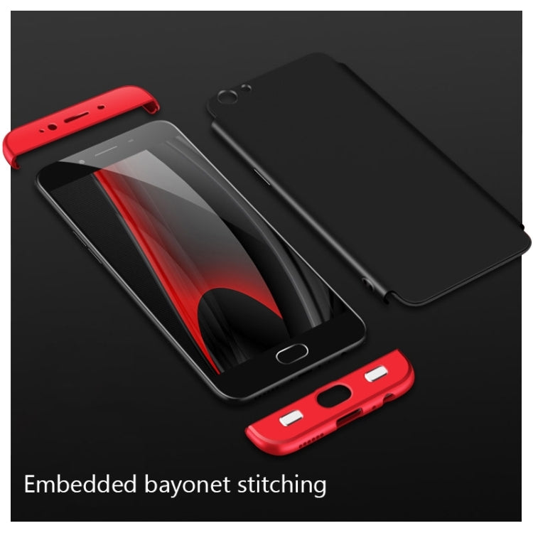 GKK For OPPO R9s PC Three - paragraph Shield 360 Degrees Full Coverage Protective Case Back Cover