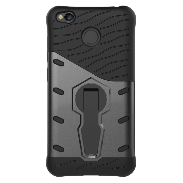 For Xiaomi Redmi 4X Shock-Resistant 360 Degree Spin Sniper Hybrid Case TPU + PC Combination Case with Holder
