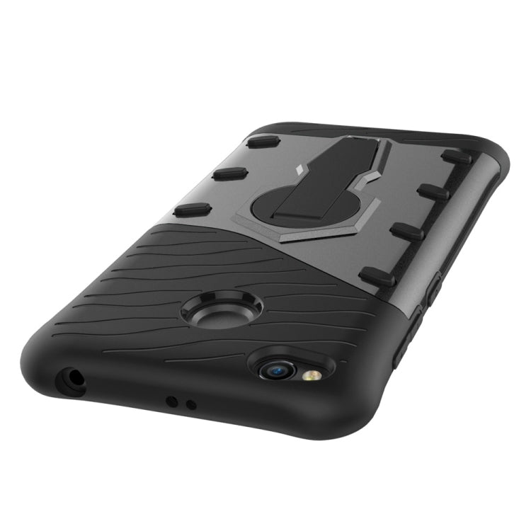 For Xiaomi Redmi 4X Shock-Resistant 360 Degree Spin Sniper Hybrid Case TPU + PC Combination Case with Holder