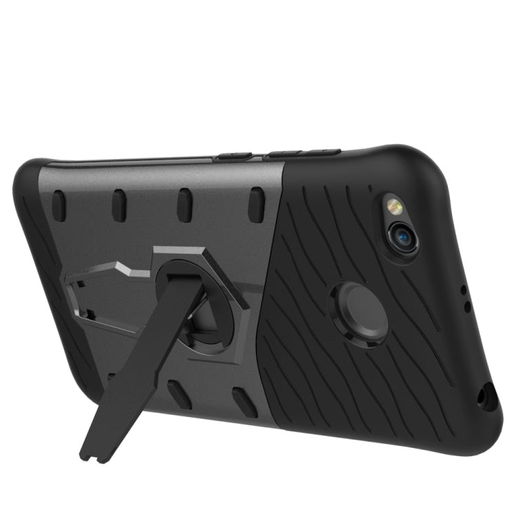 For Xiaomi Redmi 4X Shock-Resistant 360 Degree Spin Sniper Hybrid Case TPU + PC Combination Case with Holder