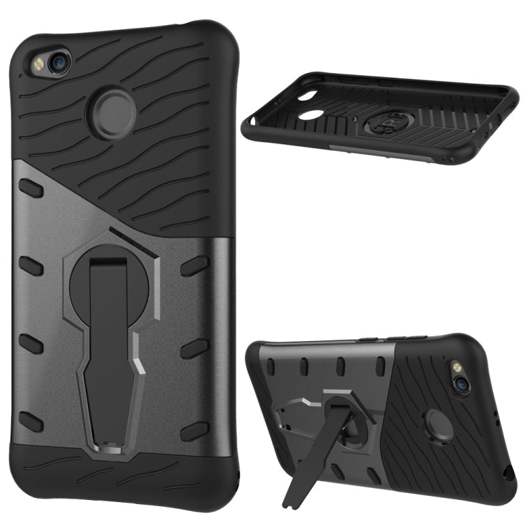 For Xiaomi Redmi 4X Shock-Resistant 360 Degree Spin Sniper Hybrid Case TPU + PC Combination Case with Holder