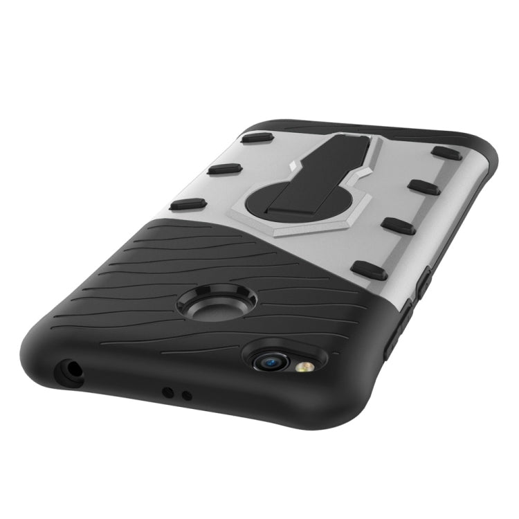 For Xiaomi Redmi 4X Shock-Resistant 360 Degree Spin Sniper Hybrid Case TPU + PC Combination Case with Holder