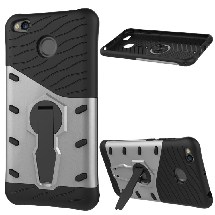 For Xiaomi Redmi 4X Shock-Resistant 360 Degree Spin Sniper Hybrid Case TPU + PC Combination Case with Holder