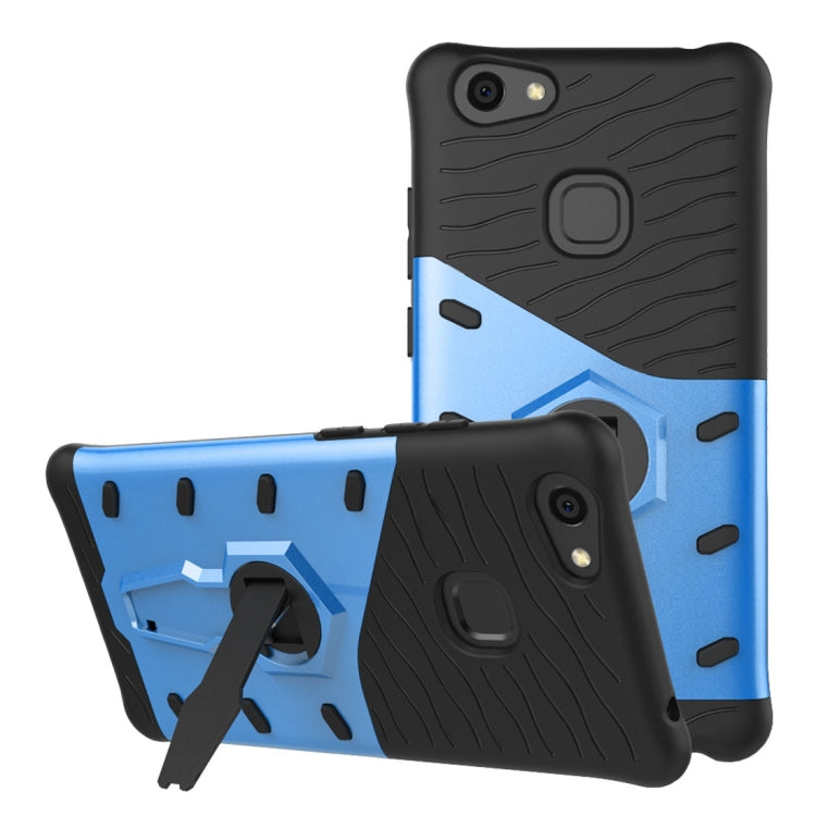 For Vivo V7 Plus PC + TPU Dropproof Sniper Hybrid Protective Back Cover Case with 360 Degree Rotation Holder