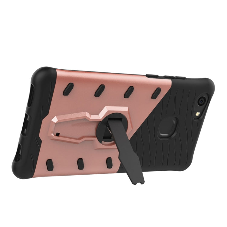 For Vivo V7 Plus PC + TPU Dropproof Sniper Hybrid Protective Back Cover Case with 360 Degree Rotation Holder