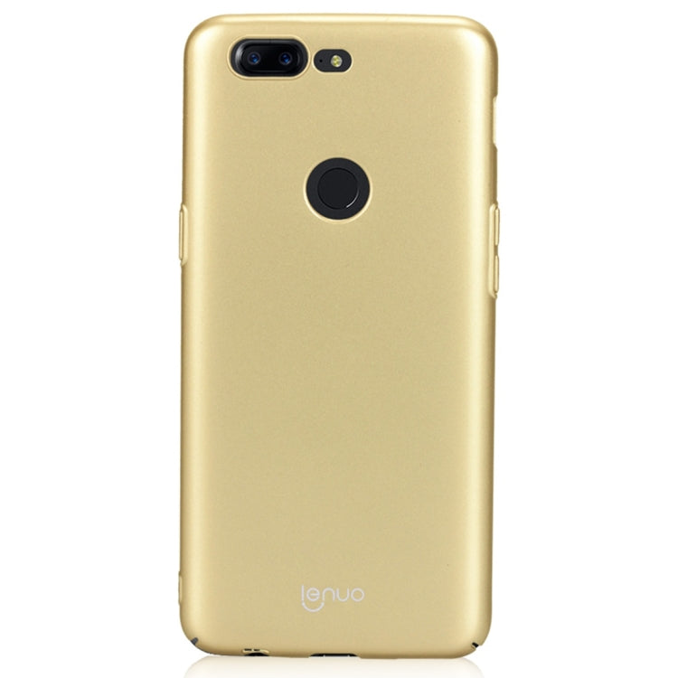 Lenuo for Leshield Series OnePlus 5T PC Dropproof Protective Back Cover Case(Gold)