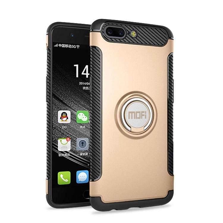 MOFI for Mysterious Series OnePlus 5 Shockproof Protective Back Cover Case with Magnetic Rotatable Ring Holder
