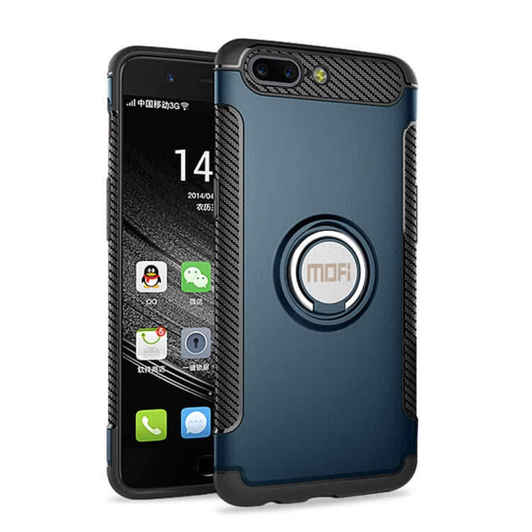 MOFI for Mysterious Series OnePlus 5 Shockproof Protective Back Cover Case with Magnetic Rotatable Ring Holder