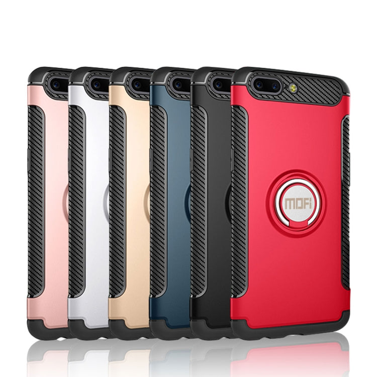 MOFI for Mysterious Series OnePlus 5 Shockproof Protective Back Cover Case with Magnetic Rotatable Ring Holder