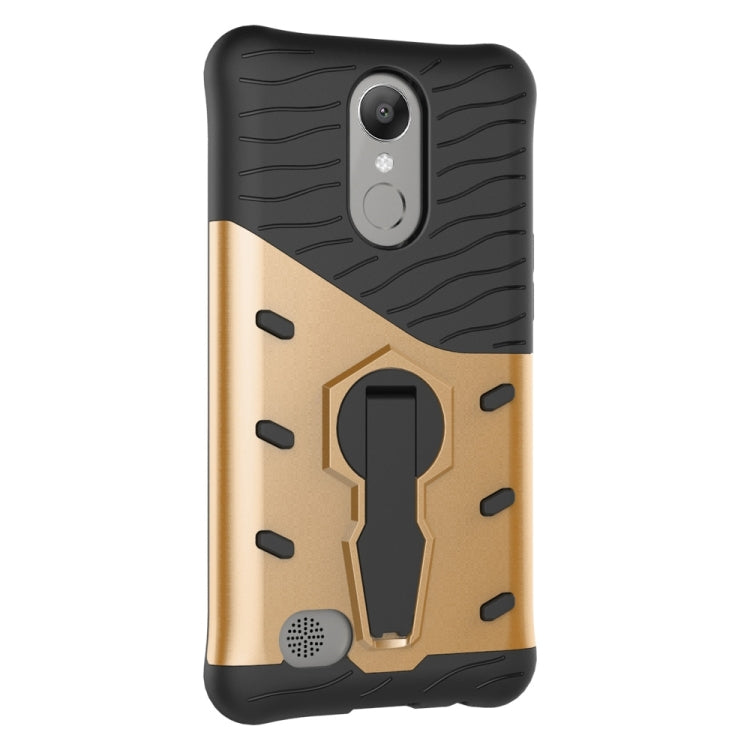 For LG K10 (2017) Shock-Resistant 360 Degree Spin Sniper Hybrid Case TPU + PC Combination Case with Holder