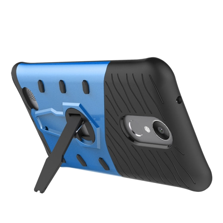 For LG K10 (2017) Shock-Resistant 360 Degree Spin Sniper Hybrid Case TPU + PC Combination Case with Holder