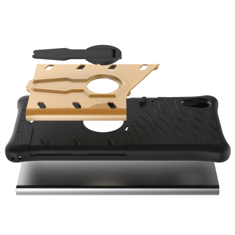 For Sony Xperia XA1 Shock-Resistant 360 Degree Spin Sniper Hybrid Case TPU + PC Combination Case with Holder
