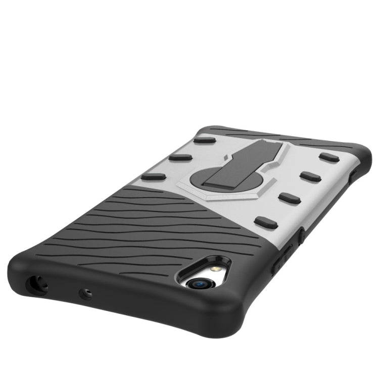 For Sony Xperia XA1 Shock-Resistant 360 Degree Spin Sniper Hybrid Case TPU + PC Combination Case with Holder